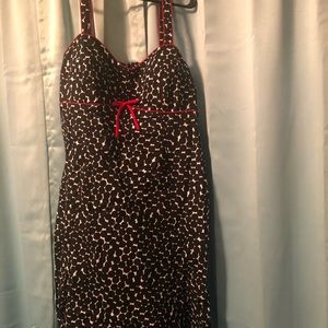 R&K Originals black & white with red trim dress.